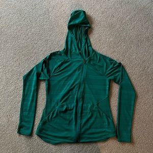 Athleta green hooded lightweight sweatshirt size S